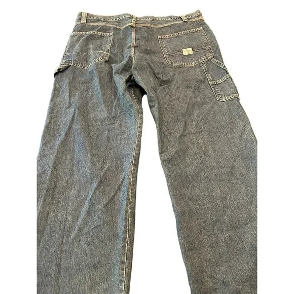 Levi Strauss Signature Workwear Carpenter Blue Jeans Sz 42x30 Vintage - Picture 9 of 12